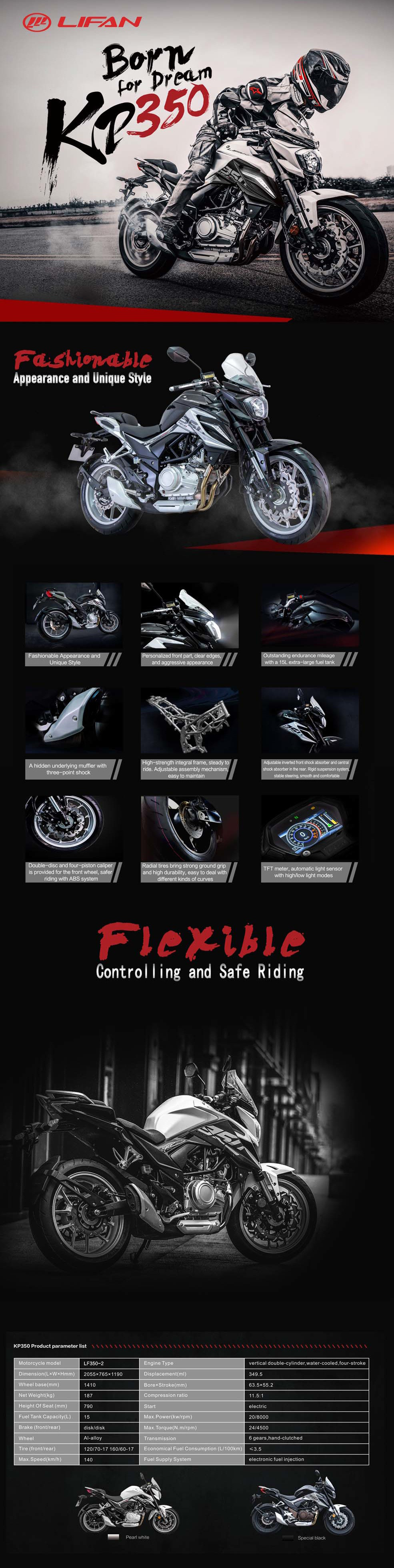 KP350 (LF350-2) factory presentation sheet
