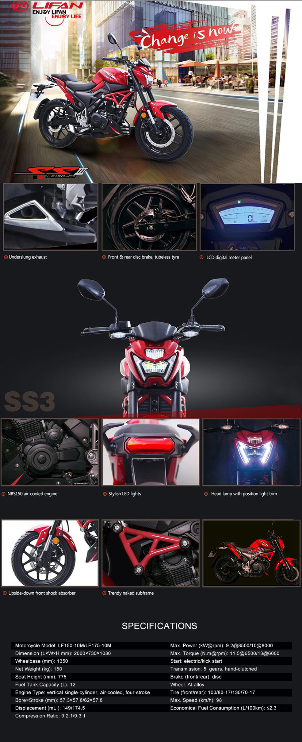 SS3 (LF150-10M) factory presentation sheet
